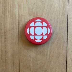 CBC News Red and White Logo Button